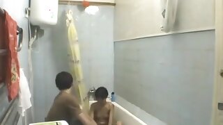 Not brather and not Step sister in bathroom