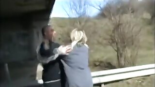 Rough Gangbang of a Danish Milfslut under a higway bridge